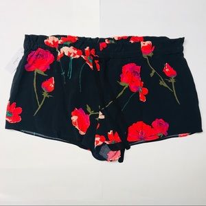 Drawstring Floral Shorts